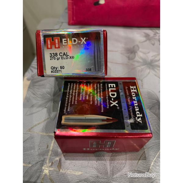 Hornady ELD-X .338 270 gr - 2 bo�tes (100 ogives)