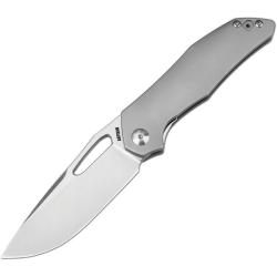 Couteau ArtisanCutlery Keras Lame Acier S35VN Manche Titane Gris Framelock ATZ1880GGY