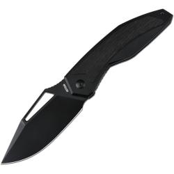 Couteau ArtisanCutlery Fragarach Lame Acier S90V Manche Titane Carbone Noir Framelock ATZ1879GBBK