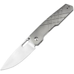 Couteau ArtisanCutlery Gambit Bishop Lame Acier S90V Manche Titane Gris Framelock ATZ1874GGY