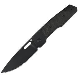 Couteau ArtisanCutlery Gambit Knight Lame Acier S90V Manche Titane Carbone Framelock ATZ1874GBCF