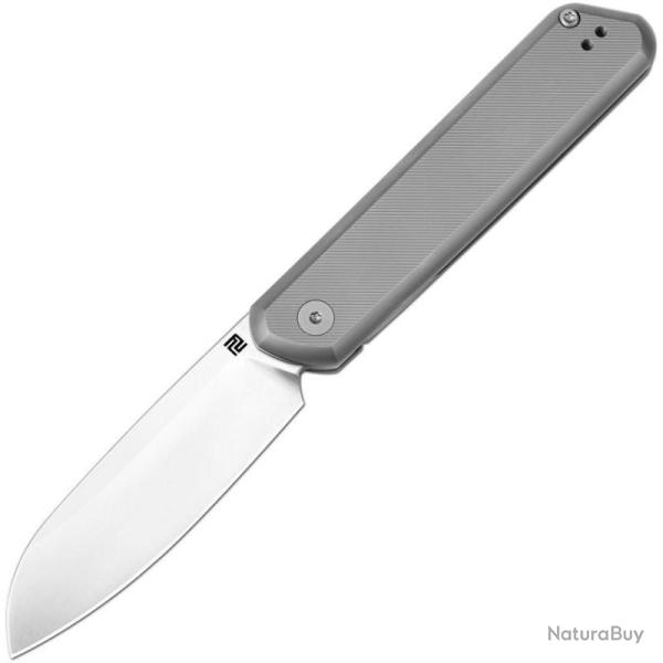 Couteau ArtisanCutlery IO Lame Acier S90V Manche Titane Gris Framelock ATZ1872GGY