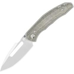Couteau ArtisanCutlery Boa Lame Acier S35VN Manche Titane Micarta Vert Framelock ATZ1862GODG