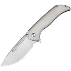 Couteau ArtisanCutlery Trux Lame Acier S35VN Manche Titane Gris Framelock ATZ1861G