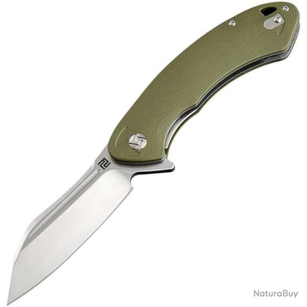 Couteau ArtisanCutlery Eterno Lame Acier D2 Manche G10 Vert Lisse Linerlock ATZ1818PGNC
