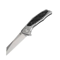 Couteau ArtisanCutlery Megahawk Lame Acier D2 Manche Aluminium Gris Linerlock ATZ1809PGBK
