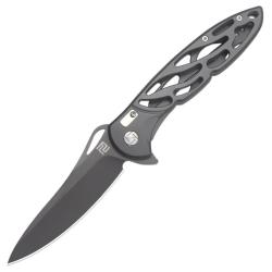 Couteau ArtisanCutlery Hoverwing Lame Acier D2 Manche Inox Noir Framelock ATZ1801PBK