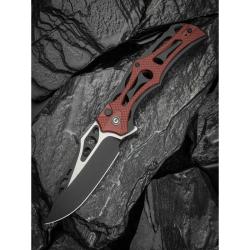 Couteau Civivi Biophase Lame Acier Nitro-V Manche Aluminium G10 Bordeaux Button Lock CIVC23083C1