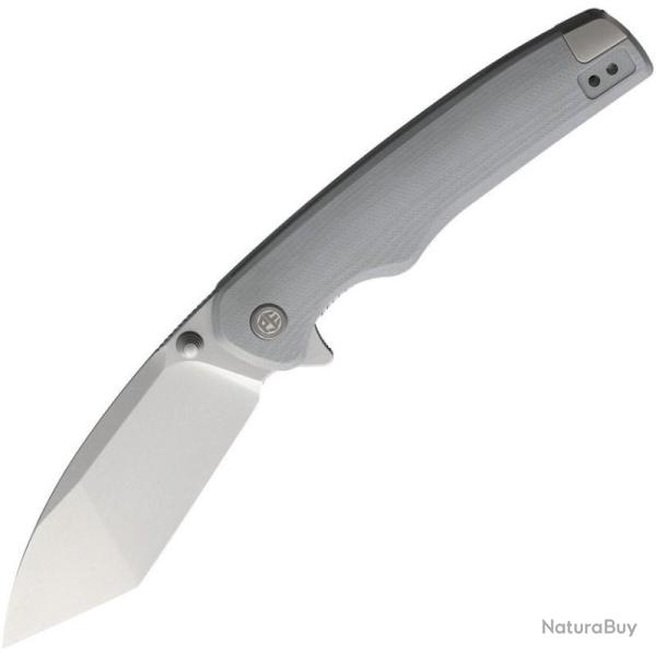 Couteau Petrified Fish Bat Lame Acier N690 Manche G10 Gris Linerlock PFK20GAW