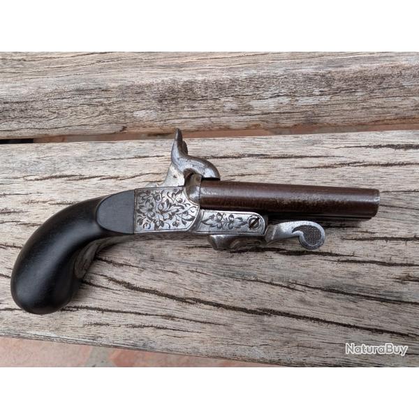 RARE !!! Pistolet canon juxtapos� a broche Boissy