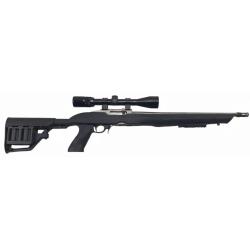 RUGER OCCASION - CARABINE SEMI-AUTO RUGER 10/22 INOX CUSTOM FILET&Eacute;E CAL.22LR + LUNETTE BUSHNELL 3-9x