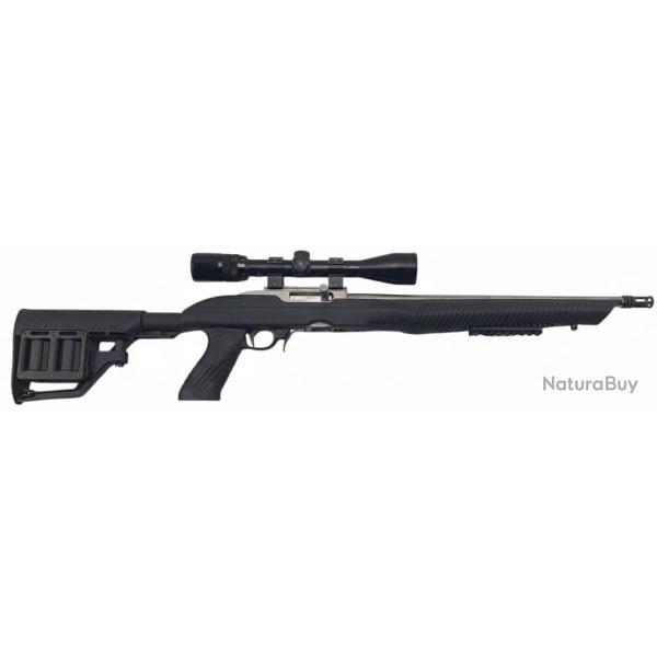 RUGER OCCASION - CARABINE SEMI-AUTO RUGER 10/22 INOX CUSTOM FILET�E CAL.22LR + LUNETTE BUSHNELL 3-9x