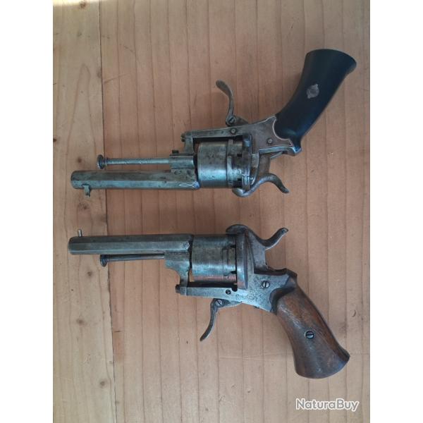 Paire de revolvers 7mm lefaucheux li�geois