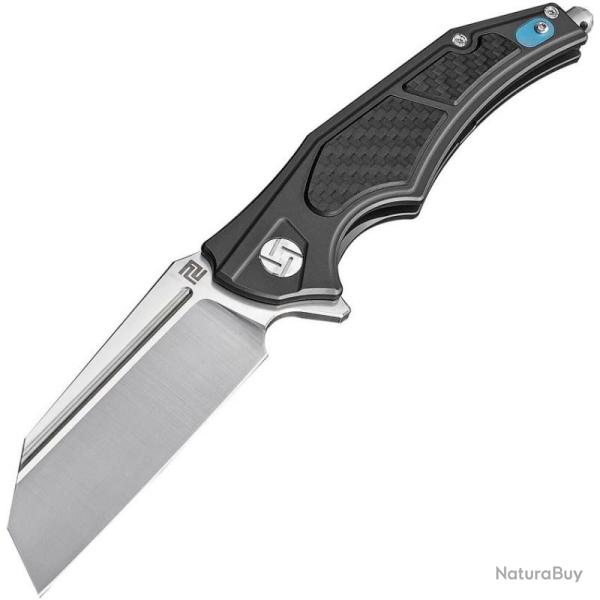 Couteau ArtisanCutlery Apache Nomad Lame Acier M390 Manche Titane Noir Framelock ATZ1813GBKM