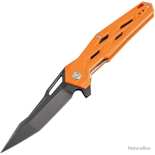 Couteau ArtisanCutlery Bombardier Lame Acier D2 Manche G10 Orange Linerlock ATZ1812PBOE