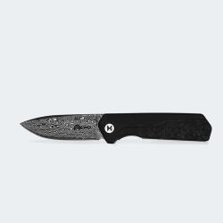 Couteau Cimo HydroStride Apex Lame Acier Damas Manche Titane Carbone CCMHRSTRAPX