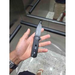 Couteau Cimo HydroSight Full Eclipse Lame Acier 14C28N Manche Aluminium G10 Noir CCMHRSGTFEC