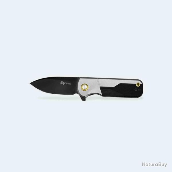 Couteau Cimo HydroSight Aero Lame Acier 14C28N Manche Aluminium G10 Bresil CCMHRSGTAER