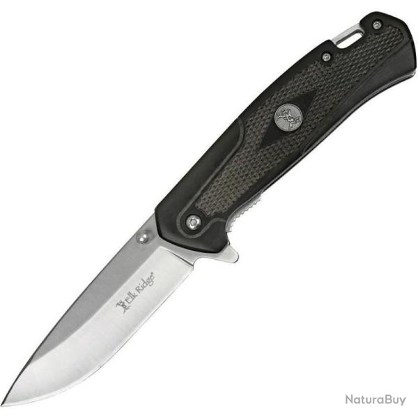Couteau Elk Ridge Gentleman Linerlock Ouverture Assistee Lame Acier 3Cr13 Manche Damier ERA969BK