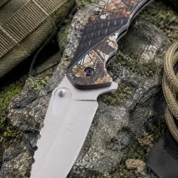 Couteau Elk Ridge Linerlock Ouverture Assistee Lame Acier 3Cr13 Manche Aluminium Camouflage ERA967CA