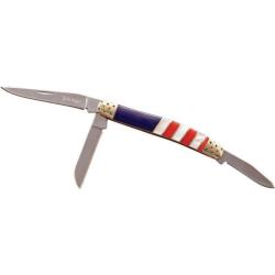 Couteau Pliant Elk Ridge Small Stockman Lame Acier Inox Manche Tricolore 3 Lames Slip Joint ER953AF