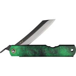Couteau Higonokami No 1 Lame Acier SK Manche Laiton Systeme Piemontais Made In Japan HIGOCJBSK