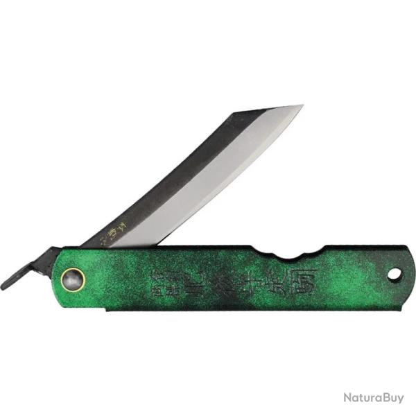 Couteau Higonokami No 1 Lame Acier SK Manche Laiton Systeme Piemontais Made In Japan HIGOCJBSK