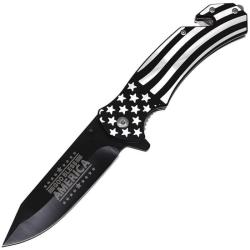 Couteau ElitEdge GBA Lame Acier 440C Manche Acier inoxydable Linerlock EE10A144SFB