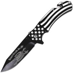 Couteau ElitEdge DTOM Lame Acier 440C Manche Acier inoxydable Linerlock EE10A144DTB