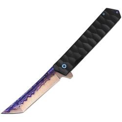 Couteau ElitEdge Black Timas Lame Acier 440C Manche Aluminium Linerlock EE10A140MC