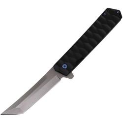 Couteau ElitEdge Black Gray Lame Acier 440C Manche Aluminium Linerlock EE10A140GY