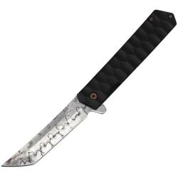 Couteau ElitEdge Black Clay Lame Acier 440C Manche Aluminium Linerlock EE10A140CT