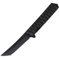 Couteau ElitEdge Black Lame Acier 440C Manche Aluminium Linerlock EE10A140BK