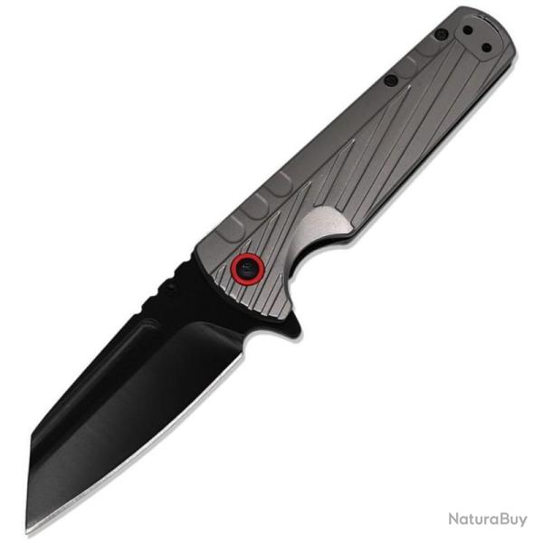 Couteau ElitEdge Gray Lame Acier 440C Manche Aluminium Linerlock EE10A136GYB