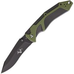 Couteau V Nives Fractal A/O Vert Lame Acier D2 Manche Green Black Linerlock VNI30176