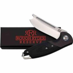 Couteau Rough Rider Reserve One Arm Razor Lame Acier D2 Manche G10/Fibre de Carbone Liner RRR036