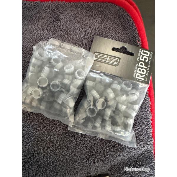 RBP 50 T4E Bille Munition Caoutchouc Cal 50 pr�cision