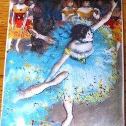 EXCELLENTE ET SUPERBE COPIE D'UN TABLEAU DE DEGAS MONTRANT 4 DANSEUSES SUR PLAQUE EMAILLEE BOMBEE