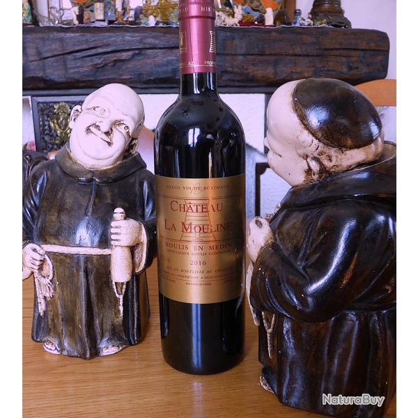 GRAND VIN DE BORDEAUX- CH- LA MOULINE- MOULIS EN MEDOC 2016 -13% - 75 cl-10 ANS EN CAVE HUMIDE A 75%