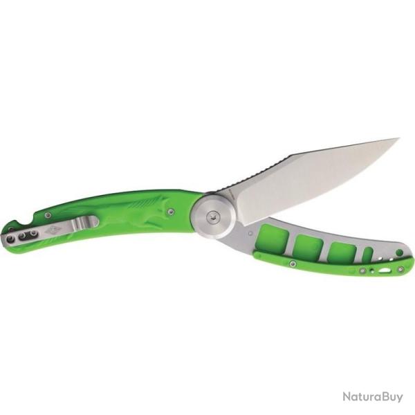 Couteau Daggerr Lisichka Gimbal Lock Clip Point Acier 8Cr13MoV Manche FRN Vert Satin DGR2404GRST