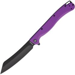 Couteau Daggerr Tesak Linerlock Sheepsfoot Acier 8Cr14MoV Manche FRN Mauve Blackwash DGRFPRPBW