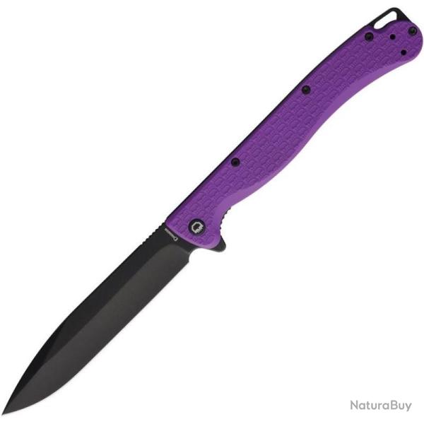 Couteau Daggerr Finka Linerlock Spear Point Acier 8Cr13MoV Manche FRN Mauve Blackwash DGRFKFPRBW