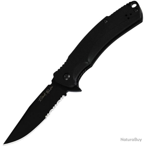 Couteau V Nives Rambo Shorty Pro Noir Dentel� Lame Acier D2 Manche Framelock VNI33GPSBBK