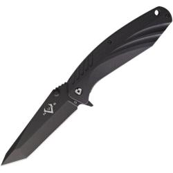 Couteau V Nives SFL Tanto Noir Lame Acier D2 Manche Framelock VNI30107