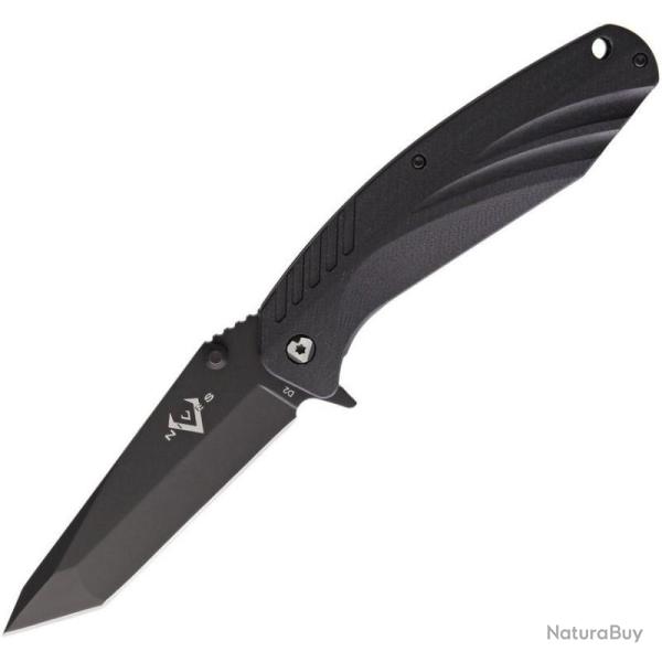 Couteau V Nives SFL Tanto Noir Lame Acier D2 Manche Framelock VNI30107