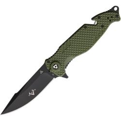 Couteau V Nives TGL Trailblazer OD Green Lame Acier D2 Manche Linerlock VNI23GPBGR