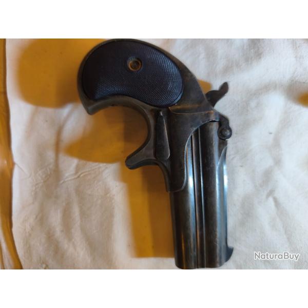 Remington double derringer d'�poque bronzage et plaquettes d'origine 41 RF cat�gorie des