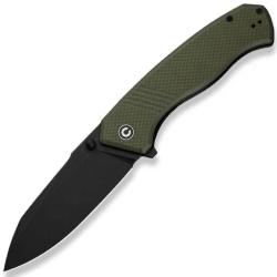 Couteau Civivi Placoid Lame Acier 14C28N Manche G10 Vert Olive Textur&eacute; Liner Lock CIVC230793