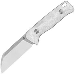 Couteau Fixe QSP Knife Baby Penguin Lame Acier 14C28N Manche G10 &Agrave; Feuille D'aluminium QS130BPD1