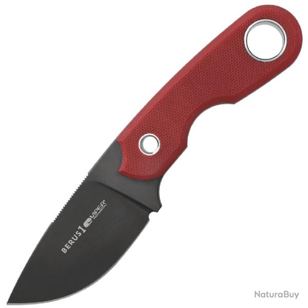 Couteau Fixe Viper Berus 1 Lame Acier M390 Manche G10 Rouge �tui Kydex Noir Made In Italy VT4012DGR